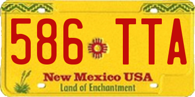 NM license plate 586TTA