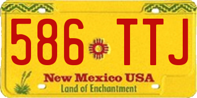 NM license plate 586TTJ