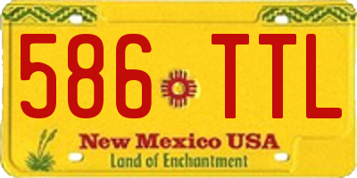 NM license plate 586TTL