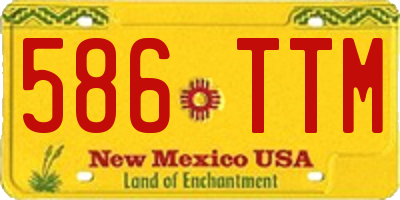NM license plate 586TTM
