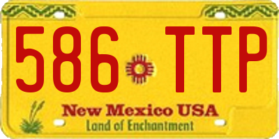 NM license plate 586TTP