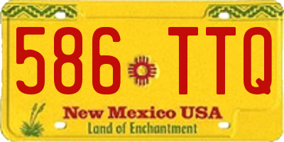 NM license plate 586TTQ