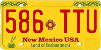 NM license plate 586TTU