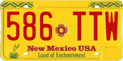 NM license plate 586TTW