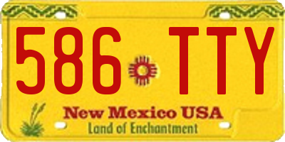 NM license plate 586TTY