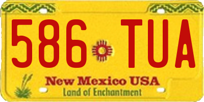 NM license plate 586TUA