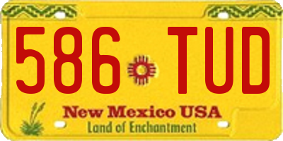 NM license plate 586TUD