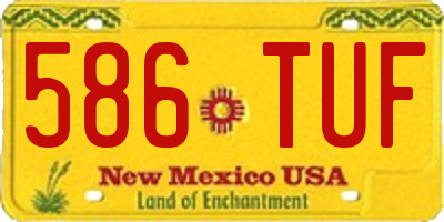 NM license plate 586TUF