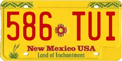 NM license plate 586TUI
