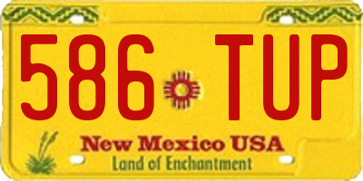 NM license plate 586TUP