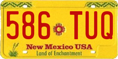 NM license plate 586TUQ