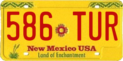 NM license plate 586TUR