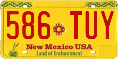 NM license plate 586TUY