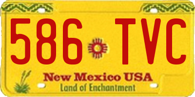 NM license plate 586TVC