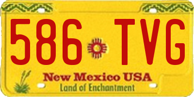 NM license plate 586TVG