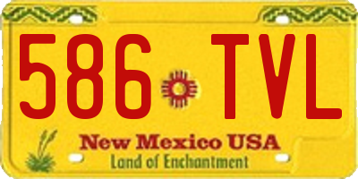 NM license plate 586TVL