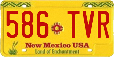 NM license plate 586TVR