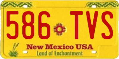NM license plate 586TVS