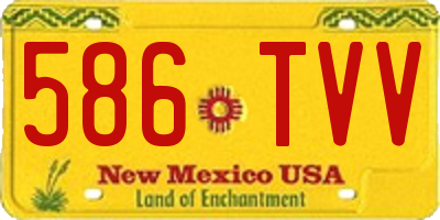 NM license plate 586TVV