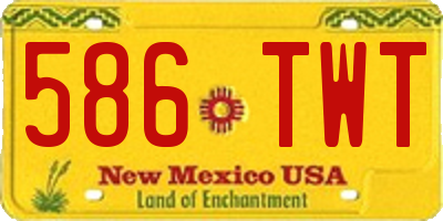 NM license plate 586TWT