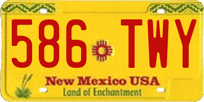 NM license plate 586TWY