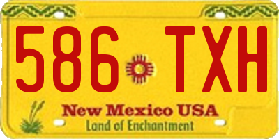 NM license plate 586TXH