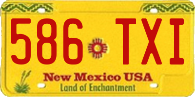 NM license plate 586TXI