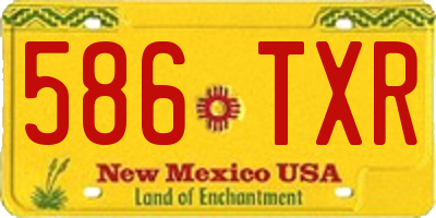 NM license plate 586TXR