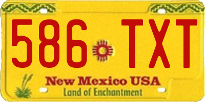 NM license plate 586TXT