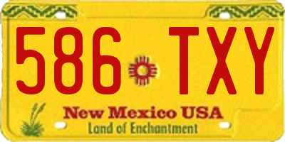 NM license plate 586TXY