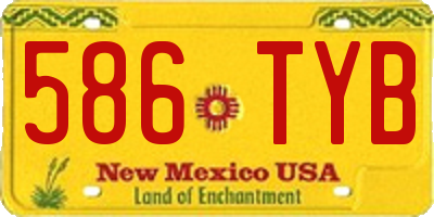 NM license plate 586TYB
