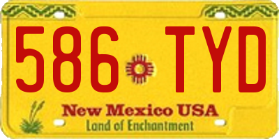 NM license plate 586TYD