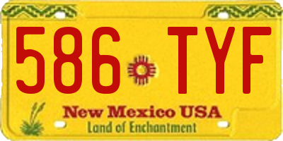 NM license plate 586TYF