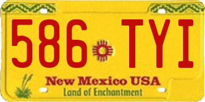 NM license plate 586TYI