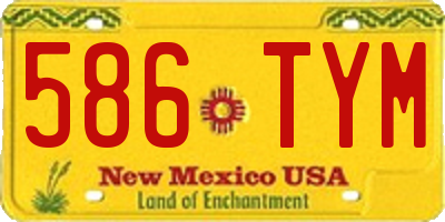 NM license plate 586TYM