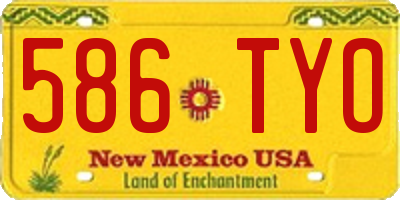 NM license plate 586TYO