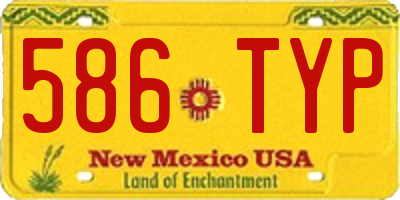 NM license plate 586TYP