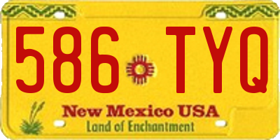 NM license plate 586TYQ