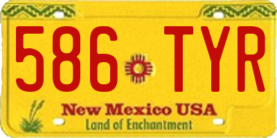 NM license plate 586TYR