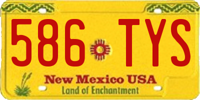NM license plate 586TYS