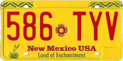 NM license plate 586TYV