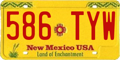 NM license plate 586TYW