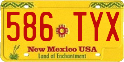 NM license plate 586TYX