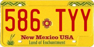 NM license plate 586TYY