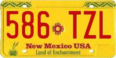 NM license plate 586TZL