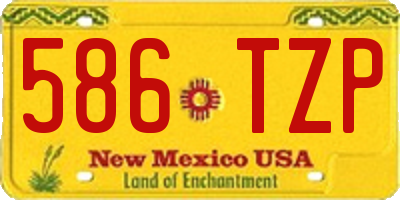 NM license plate 586TZP