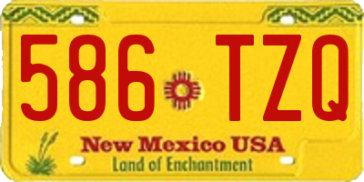 NM license plate 586TZQ
