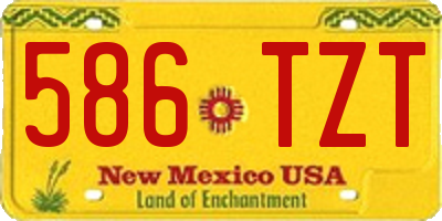 NM license plate 586TZT