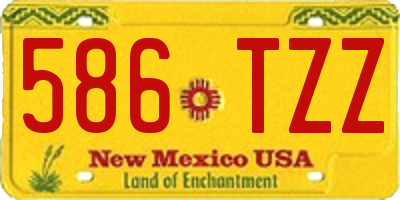 NM license plate 586TZZ