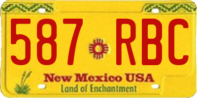 NM license plate 587RBC